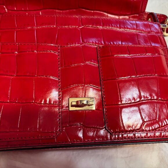 Rare Michael Kors Red Leather Handbag with matching wallet and a dust bag - Picture 9 of 16